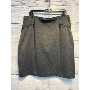 Avenue Gray Pencil Zipper Pocket Skirt Size 14/16